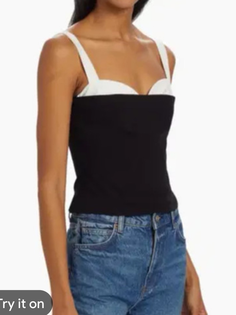 Reformation Harlan Knit Top - Black & White - Size L - Super cute!!